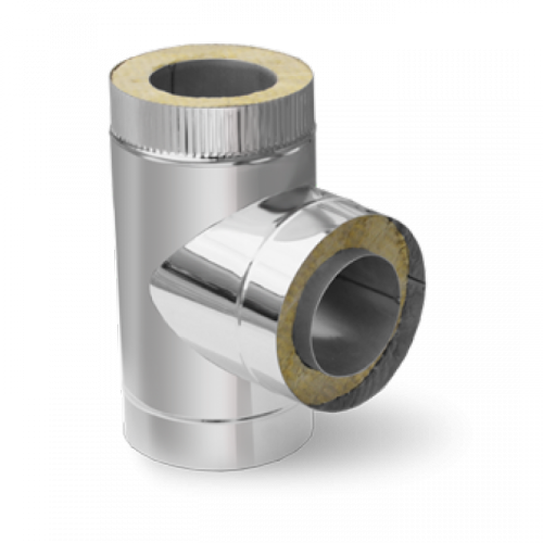 Сэндвич тройник Т-образный 180/260 (нерж 0,5 / цинк 0,5)