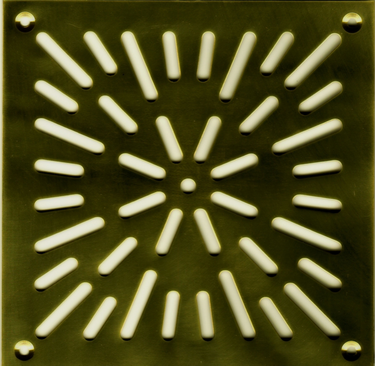 Решётка напольная 150х150 (вариант 2) из латуни