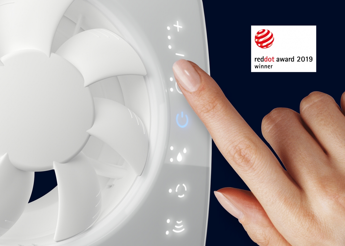 Вентилятор накладной FRESH Intellivent ICE (Управление по Bluetooth, таймер, датчик влажности, программируемый, LED-подсветка)