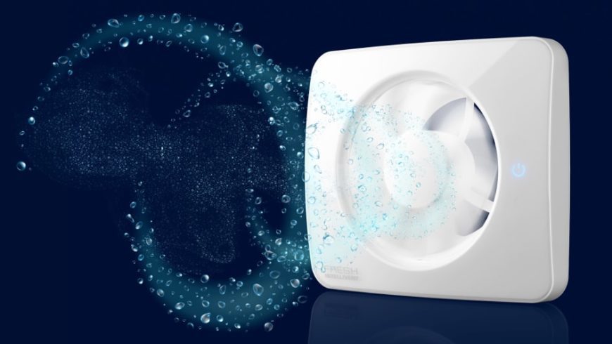 Вентилятор накладной FRESH Intellivent ICE (Управление по Bluetooth, таймер, датчик влажности, программируемый, LED-подсветка)