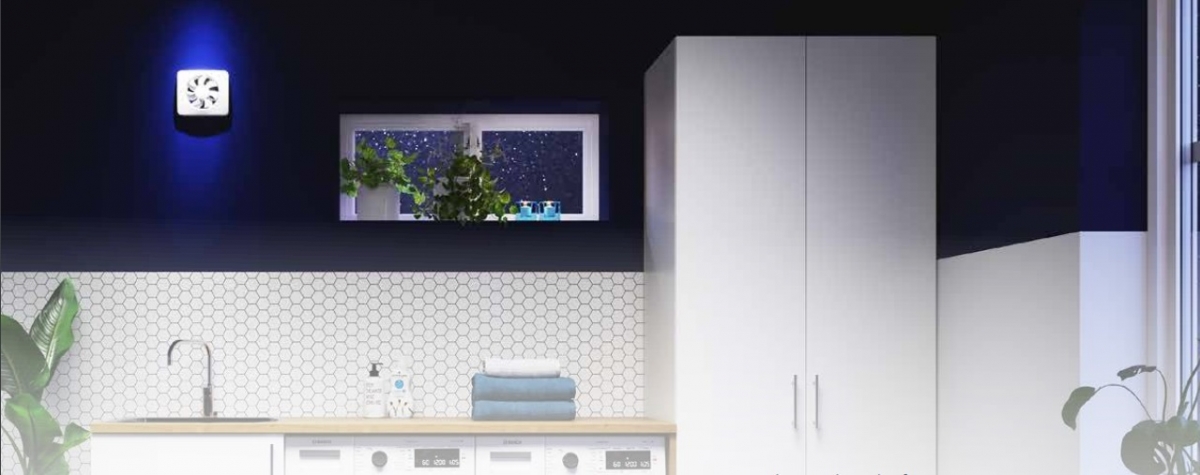 Вентилятор накладной FRESH Intellivent ICE (Управление по Bluetooth, таймер, датчик влажности, программируемый, LED-подсветка)