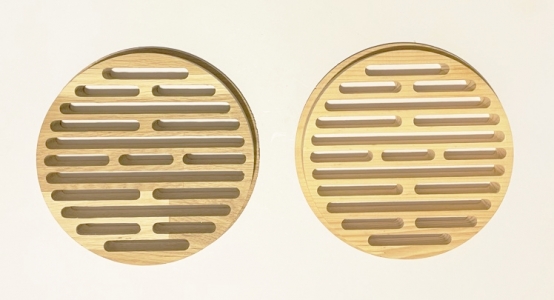 Деревянная врезная решетка Visioner D 150 мм. из бука