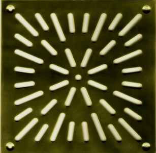 Решётка напольная 150х150 (вариант 2) из латуни