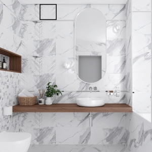 Решетка скрытого монтажа FoZa ПОД ПЛИТКУ 207х207 с вентилятором 100СНК, обратный клапан, таймер+датчик влажности, черная, 100мм